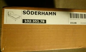  SODERHAMN Chaise cover. REPLOSA BLACK  102.351.78 NEW  ORIGINAL IKEA SLIPCOVER - Picture 1 of 5
