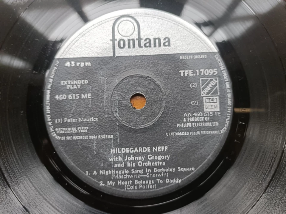 Hildegarde Neff With John Gregory And His Orchestra 1959 1st UK 7" EP TFE.17095 - Image 1 of 3