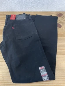 Levi's BLACK Men's 513 Slim Straight Stretch Jeans, US 30x32 - Picture 1 of 4