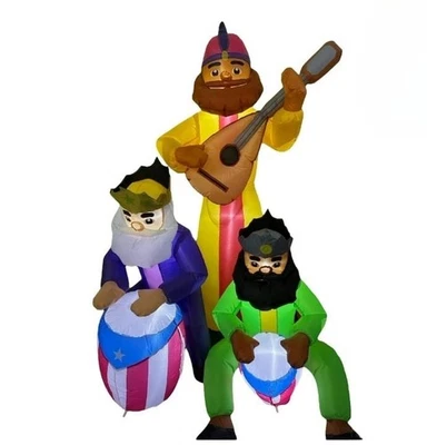 5FT Christmas Inflatable (Three Magic Kings Parranda) Puerto Rico 🇵🇷 - NEW!  - Image 1 of 2