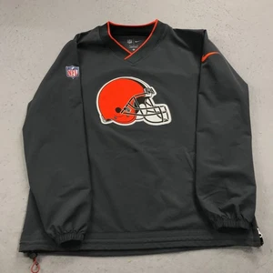 Cleveland Browns Jacket Mens Medium Nike Gray Pullover On Field Logo NFL - Picture 1 of 8