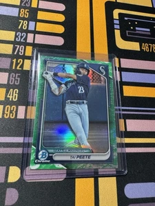 2024 Bowman Tai Peete Chrome Prospects Lunar Glow Refractor Mariners #BCP-9 - Picture 1 of 2