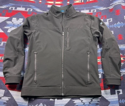 KUHL Impakt Jacket Mens Sz Large Black Rain Wind Softshell Fleece Lined Coat - Image 1 of 4