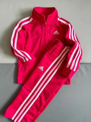 Nuevo Conjunto de 2 piezas de chándal chaqueta pantalones ADIDAS para niñas traje de pista 2 2T 3 3T 4 4T Foto 1 de 4