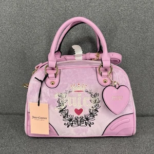 Juicy Couture Umhängetasche Heritage Bowler Velour Fondant Rosa Handtasche - Bild 1 von 14