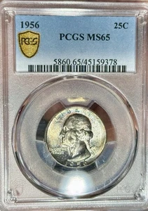 Toned 1956 Washington Quarter PCGS MS65  - Picture 1 of 4