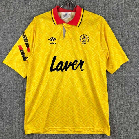 SHEFFIELD UNITED 1989/1991 AWAY FOOTBALL SHIRT JERSEY UMBRO SIZE L ADULT Cover