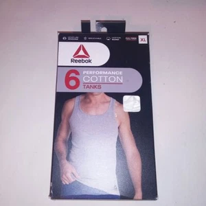 Mens Tank Tops 6 Pack XL Cotton Black Gray White Ribbed Moisture Wicking Sleevel - Picture 1 of 14