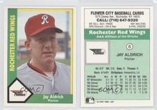1990 CMC AAA Rochester Red Wings Green Backs Jay Aldrich #6