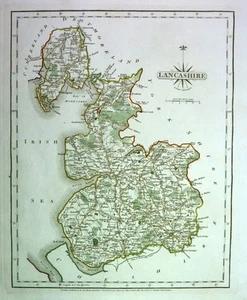 Antique map, Cary, Lancashire . - Picture 1 of 1