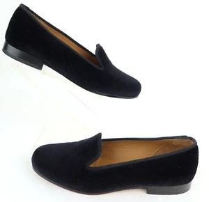 Stubbs & Wootton Women’s Black Velvet Slipper Loafer Sz 6.5 RUN SMALL FITS Sz 6 - Picture 1 of 11