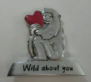 Q3 Wild about you monkey red heart love BORN TO BE WILD FIGURINE GANZ  - Picture 1 of 4