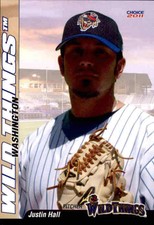 2011 Washington Wild Things Choice #10 Justin Hall Christiansburg Virginia Card