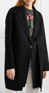 NEW Rag & Bone Kaye Long Wool Blend Coat in Black - Size 6 $850 - Picture 1 of 12