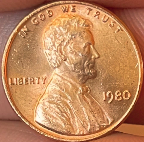 1980 P Lincoln Penny 1C DDO~MS+ Uncirculated Red! Cover