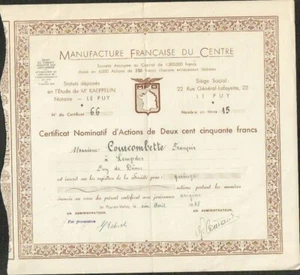 FRANZÖSISCHE MANUFAKTUR DES ZENTRUMS (LE PUY EN VELAY 43) (W) - Bild 1 von 1