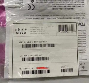 NEW Original Cisco SFP-10G-ER= with BP hologram 10G 40KM Transceiver Module - Picture 1 of 3