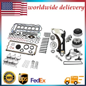 Overhaul Rebuild Kit --Pistons Rings/ Bearing/ Timing Chain Kit For BMW N52B25 D - Foto 1 di 26