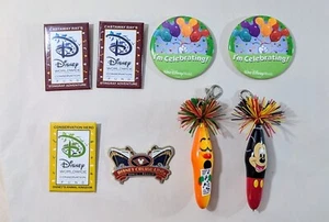 Disney World Resort Lot 8 Items Pins Badges Magnet Keychains Mickey Mouse - Picture 1 of 2