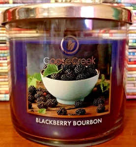 BLACKBERRY BOURBON LARGE CANDLE 14.5 oz 3 WICK GOOSE CREEK CANDLE NEW SOY WAX - Picture 1 of 2