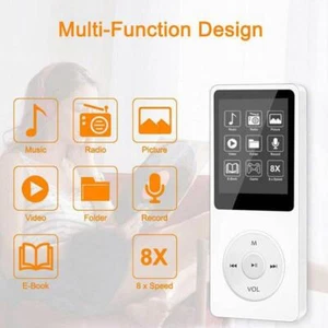 MP4/MP3 128GB Unterstützung Bluetooth Verlustfrei Musik Player Recorder Radio B1X0 L1Y1 - Bild 1 von 11