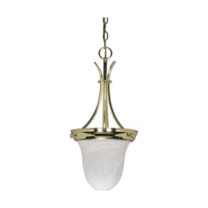 SATCO/NUVO 60-396 - 1 Light Bell Pendant Light in Polished Brass Finish - Picture 1 of 1