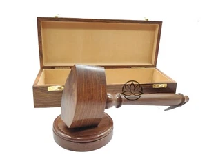 Rosewood Masonic Gavel and block Unbreakable joint handcrafted gavel set beige - Bild 1 von 8