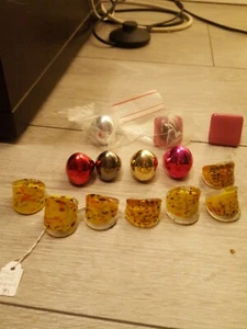 ⭐️lot bagues fantaisie dont 7 Murano couleur jaune, 5 style métal + 2 23ème f 🌟 - Imagen 1 de 5