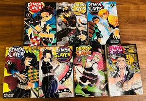 Lot of 7 Demon slayer Kimetsu No Yaiba Manga 1, 2, 3, 5, 6, 14, 15 - Picture 1 of 6