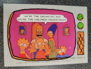 1990 The Simpson's Trading Card #14 We're The Grown-Ups and you're the children - Picture 1 of 3