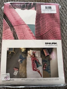 SNURK SUPER HERO PINK 100% High Quality Cotton FULL/QUEEN Duvet Set Dorm - Picture 1 of 3