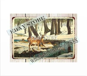 Decorative Collectible Beer Whitetail Deer metal tin sign pub club bardecors - Picture 1 of 4