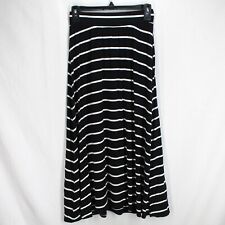 Cherokee Maxi Skirt Girls Size XL 14/16 Black White Stripe Long Modest