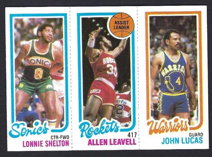 1980-81 Topps Lonnie Shelton/Allen Leavell/John Lucas - Image 1 of 1