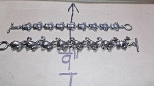 2 BRACCIALI A LEVETTA IN ARGENTO STERLING 925 MASSICCIO PRESSOFUSO 79 grammi - Foto 1 di 4