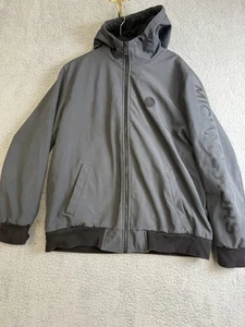 Michael Kors Jacket Mens XL Gray Hooded Full Zip Sherpa Lined Winter Coat Warm - Picture 1 of 17