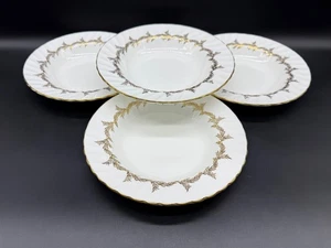 Foley Golden Regency Rimmed Soup Bowls (Set of 4) Bone China England - Picture 1 of 5