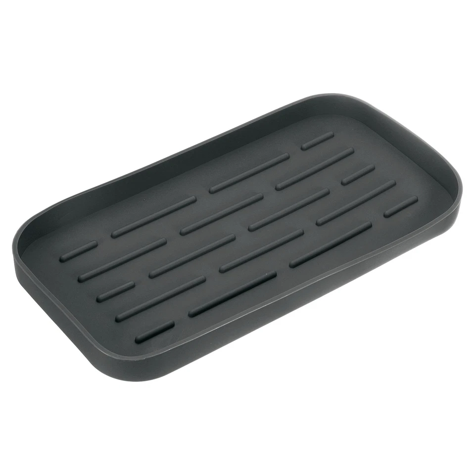 Silicone Kitchen Sink Organizer Tray, Silicone Soap Dispenser Tray(Black) - Image 1 of 4
