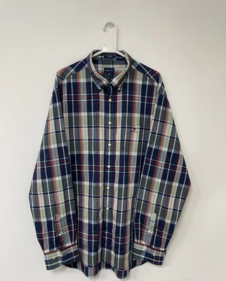 Men’s Gant Tech Prep Regular Checked Shirt Multi-coloured Size 3XL - Image 1 of 4