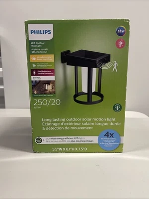 飞利浦 LED 户外壁灯 - 亮白色 LED 门廊灯太阳能运动 — 第 1/4 张图片