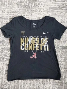 Camisa Alabama Crimson Tide para mujer Nike 2017 National Champs Kings of Confetti S - Imagen 1 de 3