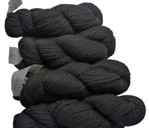 4 Matched Skeins  - Berroco Lanas Quick- 100% Wool -7746 Black DS - Picture 1 of 2