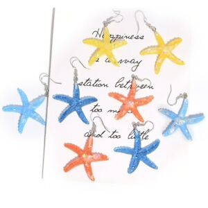 Acrylic Starfish Ear Stud Pendant Exaggerated Earrings Starfish Earrings  Women