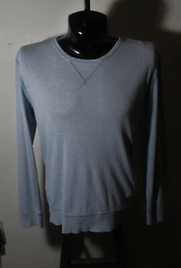 Men's J. CREW Blue 100% Cotton Long Sleeve Boat Neck Shirt Size L - Picture 1 of 6