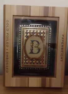 Glass Paperweight "B" Initial - Picture 1 of 2