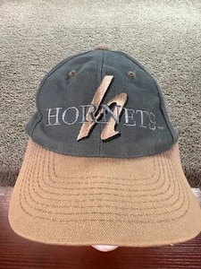 VINTAGE New Orleans Hornets Hat Mens Gray NBA Basketball Strapback Cap TEI - Picture 1 of 10