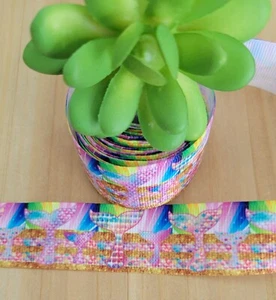 1 Inch (1 YD) Mermaid Scales Grosgrain Ribbon - Picture 1 of 1