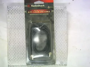 6 Foot BNC Coaxial Cable RG-58 50-Ohm Male Plug to Male Plug RadioShack 278-964 - Picture 1 of 2