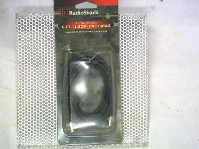 6 Foot BNC Coaxial Cable RG-58 50-Ohm Male Plug to Male Plug RadioShack 278-964 - Image 1 of 2