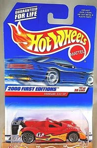 2000 Hot Wheels #71 First Editions 11/36 FERRARI 333 SP Red w/Chrome Lace Spokes - Picture 1 of 5